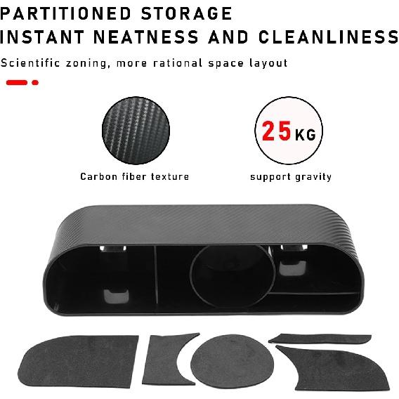 Dikno Car Headrest Backseat Organizer with Cup Holder, Multi-Functional Rear Seat Hanging Food Drink Snack Storage Box, Universal Auto Interior