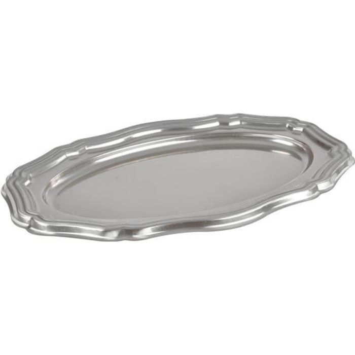 Plates - Louis XV - Oval - Silver - 58 X 30 Cm - Recyclable
