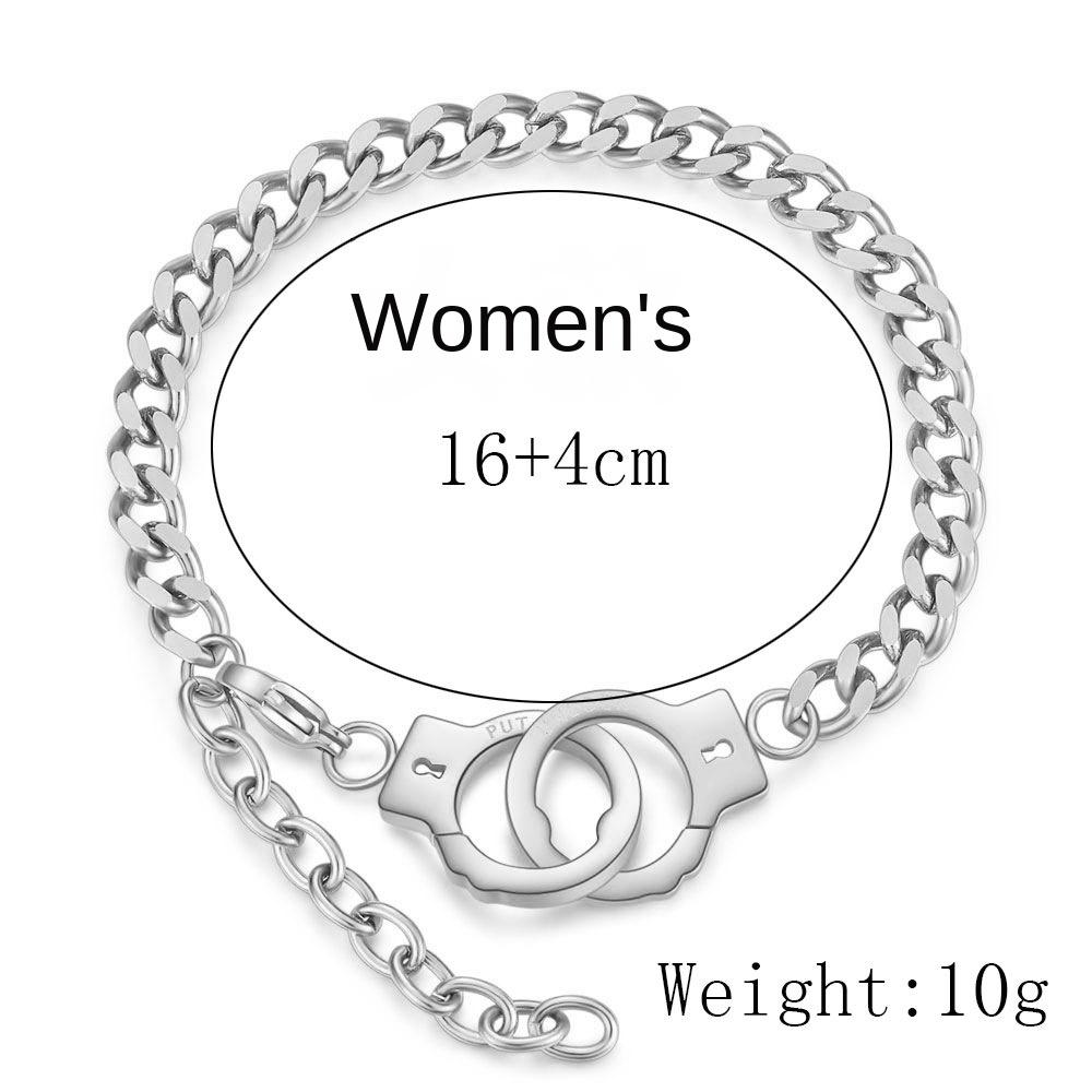 

Простой индивидуальный браслет из титановой стали, наручники, браслет для пары, женский браслет