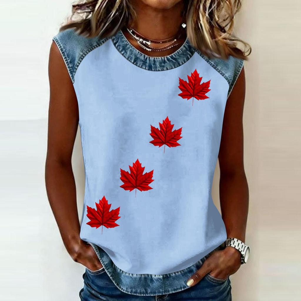 Camiseta informal de manga larga para mujer con cuello redondo y estampado