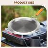 Edelstahl Crêpepfanne Flache Bratpfanne mit klappbarem Griff Camping Kochgeschirr BBQ Grill Runde Pfannkuchen