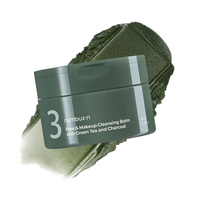 NUMBUZIN No.3 Pore & Makeup Cleansing Balm with Green Tea and Charcoal 85g