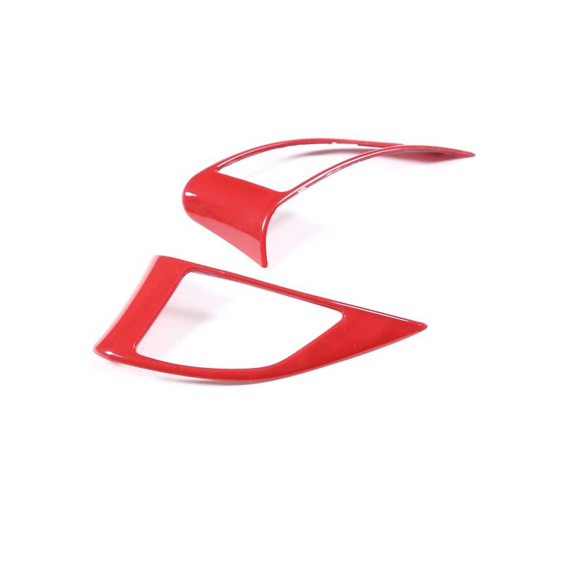 Hcilloend Interior Panel Steering Wheel Steering Wheel Frame Button Frame Steering Wheel Interior Custom Car Set for New Fiat 500 Cover, Sticker,