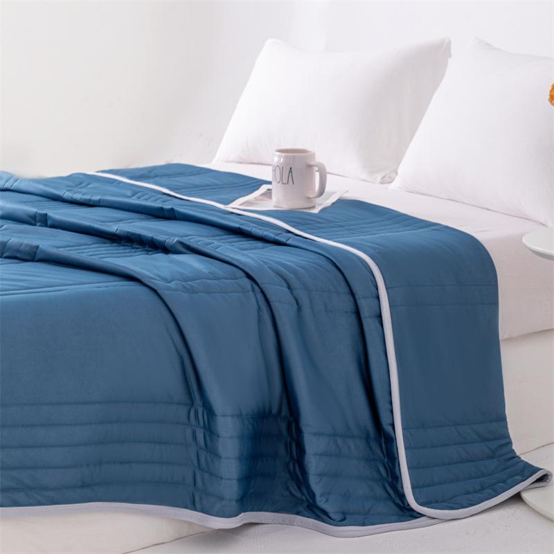 Printed Quilt Air Conditioning Quilt Comforter Soft Breathable Thin Blanket Bedspread Thin Sheet Wash Cotton Cool Bedding