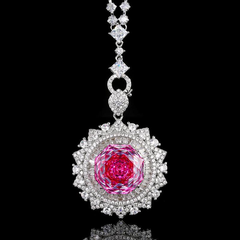 Schmuck Kupferboden Vergoldet Rosenschliff Drachenfrucht Sonnenblumen Anhänger Hauptstein 18Mm