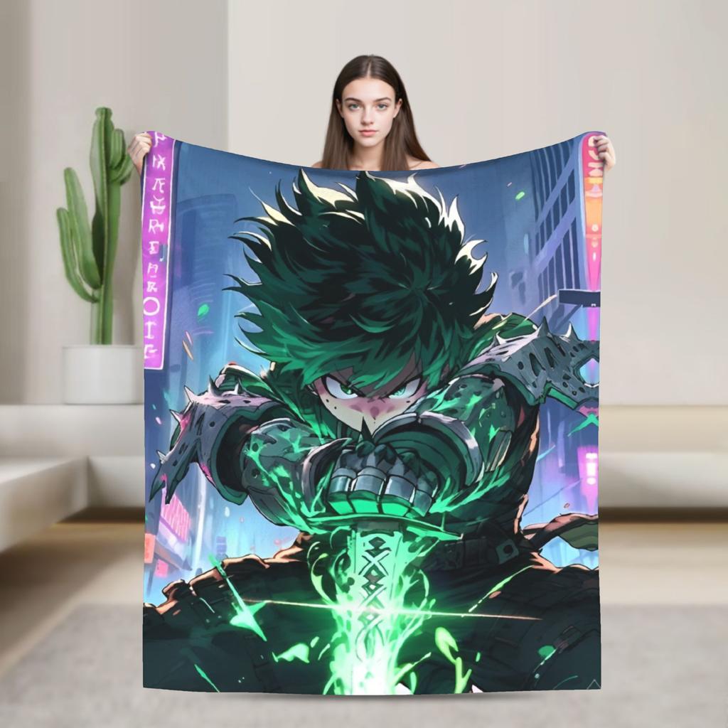 Deka My Hero Academia Anime Fleece Vtipná Prodyšná Přehozovádeka na Postel Pohovku Jaro Podzim