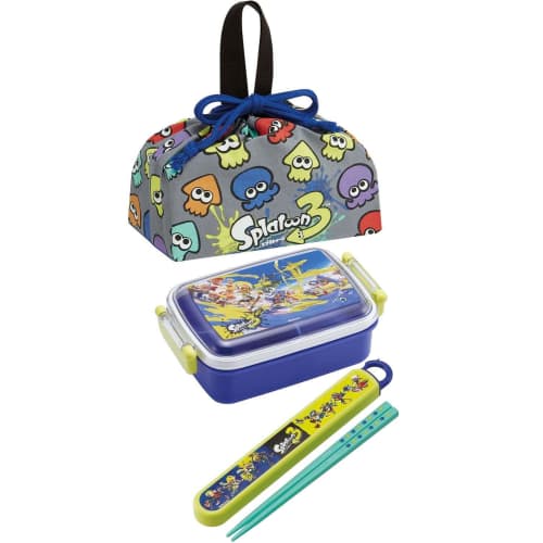 Skater Children's Lunch Box Drawstring Bag with Gusset Kids Made in Japan Splatoon 3 Boys KB7