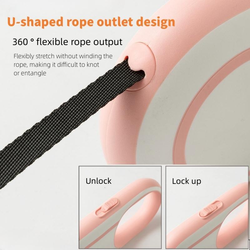 Coleira Retrátil para Cães de 5 Metros Coleira para Animais de Estimação Corda de Tração Cinto Coleira Automática Flexível Para Cães Pequenos Médios Grandes Produto