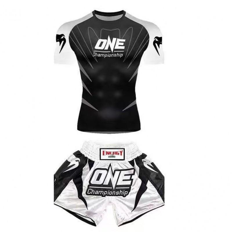 Men Women Unisex MMA Boxing Muay Thai Sanda Training Suit Quick Dry Stretch Sportswear Adults Kids