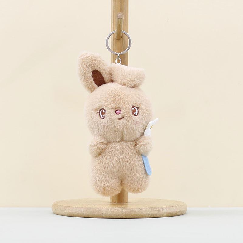 Pendant Rabbit Plush Cartoon Flower Rabbit Bag Hanging Decoration Keychain