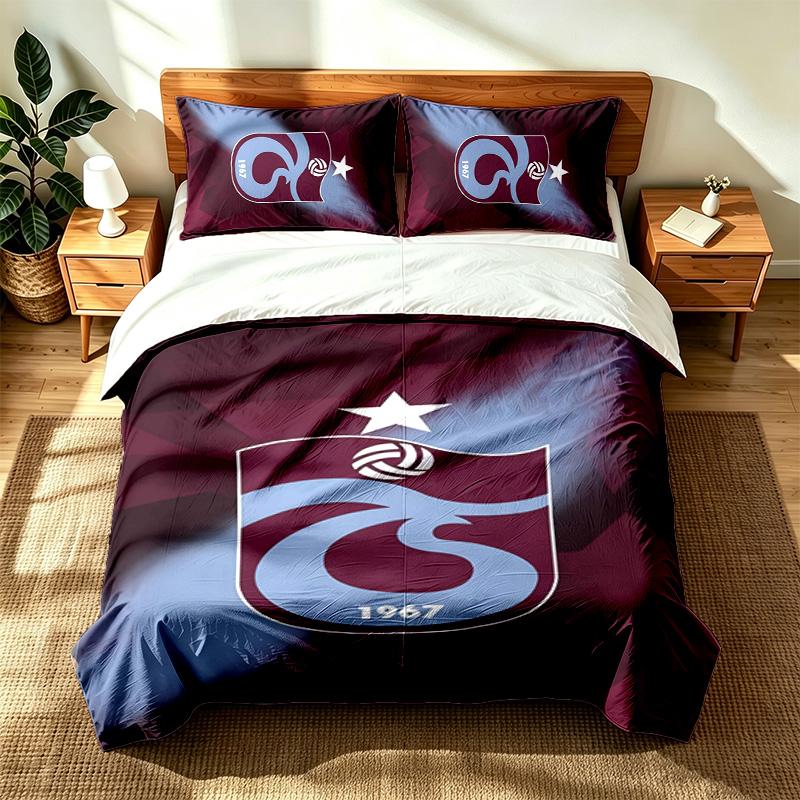 Trabzonspor (23) 3pc set suitable for master bedrooms soft and comfortable an ideal gift for family and friends Includes one duvet cover and two pillo