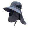 Men’s Wide Brim UV Protection Bucket Hat with Face and Neck Guard