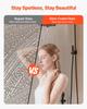 Frameless Shower Door, 1219 mm W x 1930mm H, Shower Sliding Glass Door with 10 mm Thick Clear Tempered Glass, Noiseless Shatterproof Nano Coating,