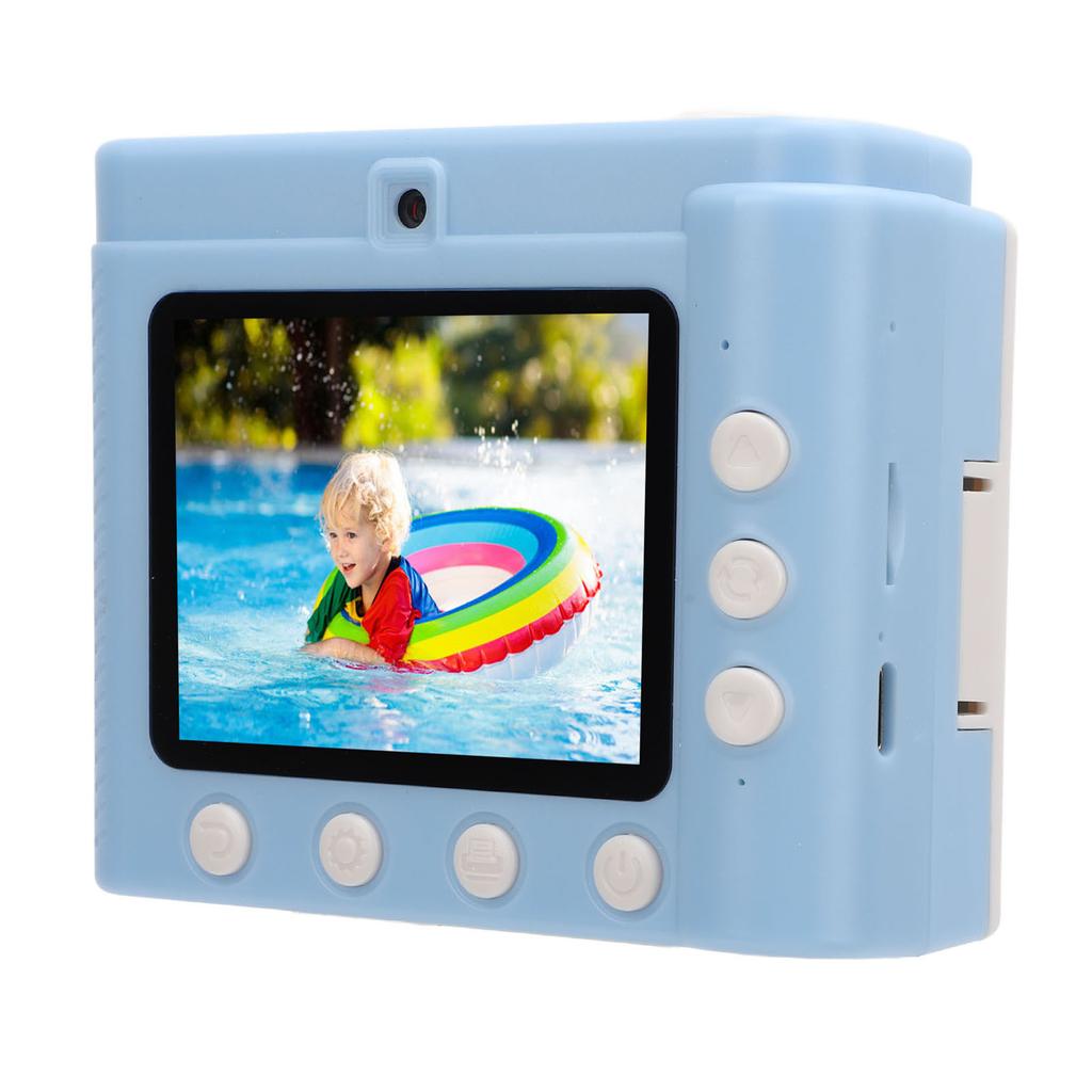 Kids Print Camera with 3 Rolls Printing Paper HD Dual Lens Photo Video Recorder for Outdoor Game