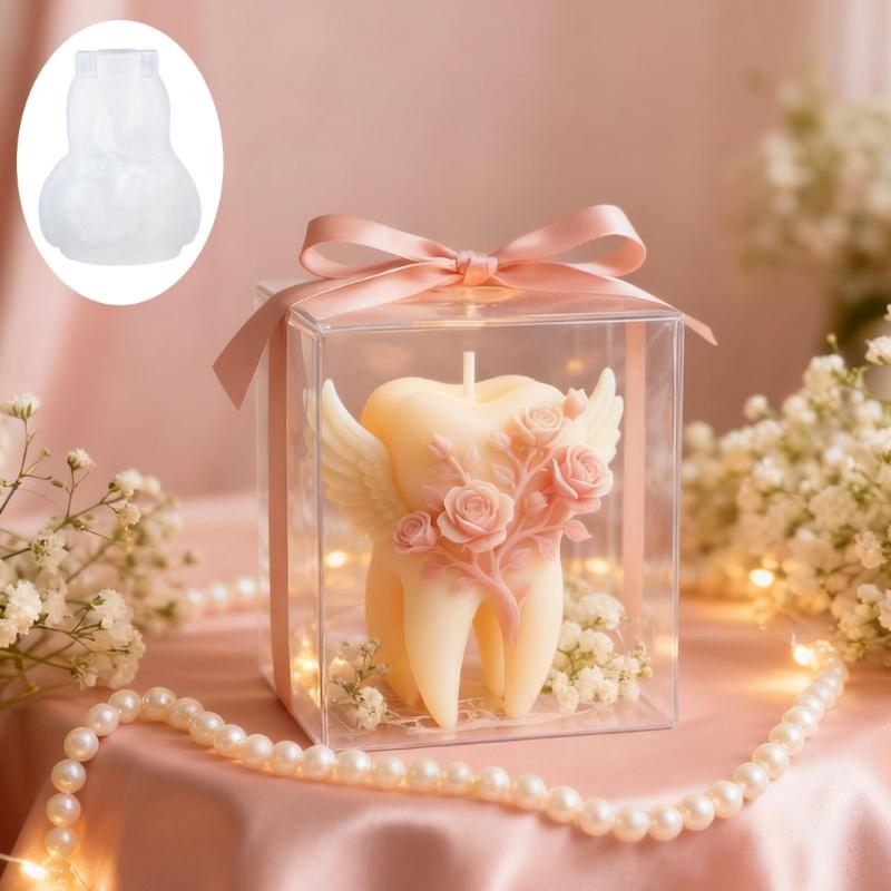 Angel Teeth Rose Silicone Mould Candle Silicone Mold Heat Resistant For Resin Casting Candle Soap Home Decoration