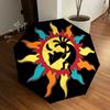 1pc Sun Dance Themed Umbrella, 8 Rib Frame,Automatic Opening 3 Fold Umbrella, Lightweight and Durable Couple Umbrella-050