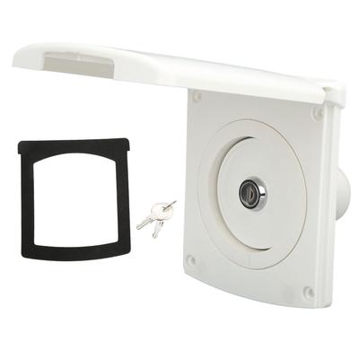 Gravity Fresh Water Inlet Filler with 2 Keys Lockable IP44 Fill Hatch Inlet Filter for RV Boat Camper Trailer
