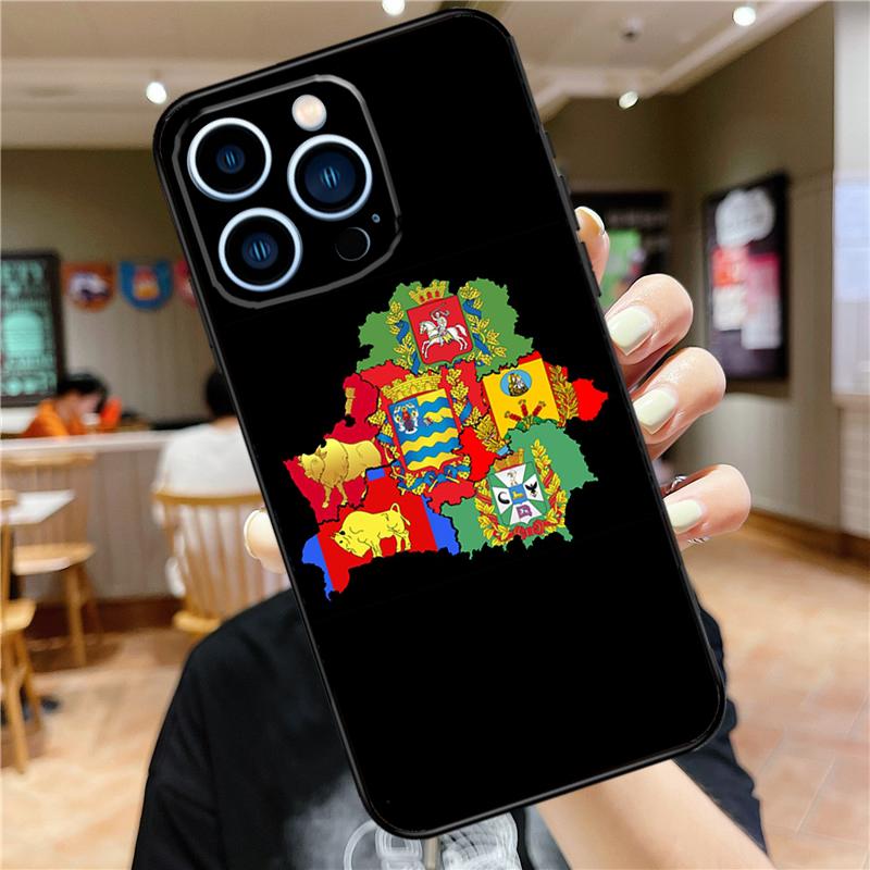 Belarus Flag Coat of Arms Case For iPhone 17 Pro Max 16 15 14 11 12 13 Mini Plus 16e 17 Air Bumper Cover Accessories