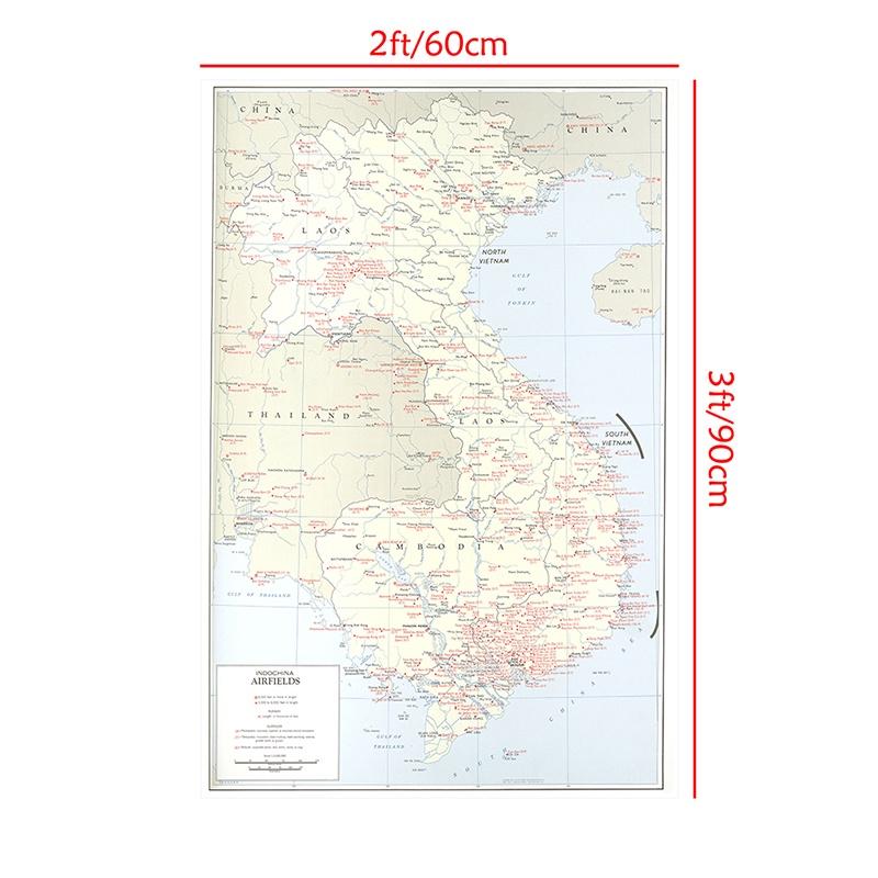 Decoración del Hogar El Mapa de Vietnam Póster de Arte de Pared Decoración Suministros Escolares Herramientas de Educación Geográfica Herramientas de Turismo