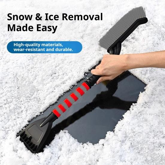Car Snow Shovel Brush Deicing Scraper Removable Windshield Retractable Multi-Purpose Winter Cleaning Tool with Foam Handle And Snow Trough