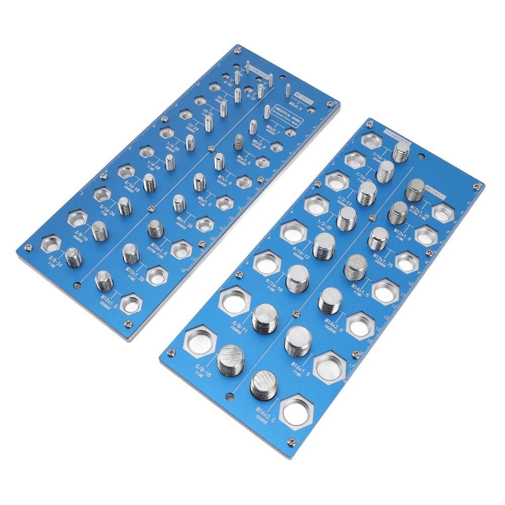 Quickly Identifying Drill Bit Thread Gauge Set Bolt Identifier Board  Nut and Bolt Thread Checker