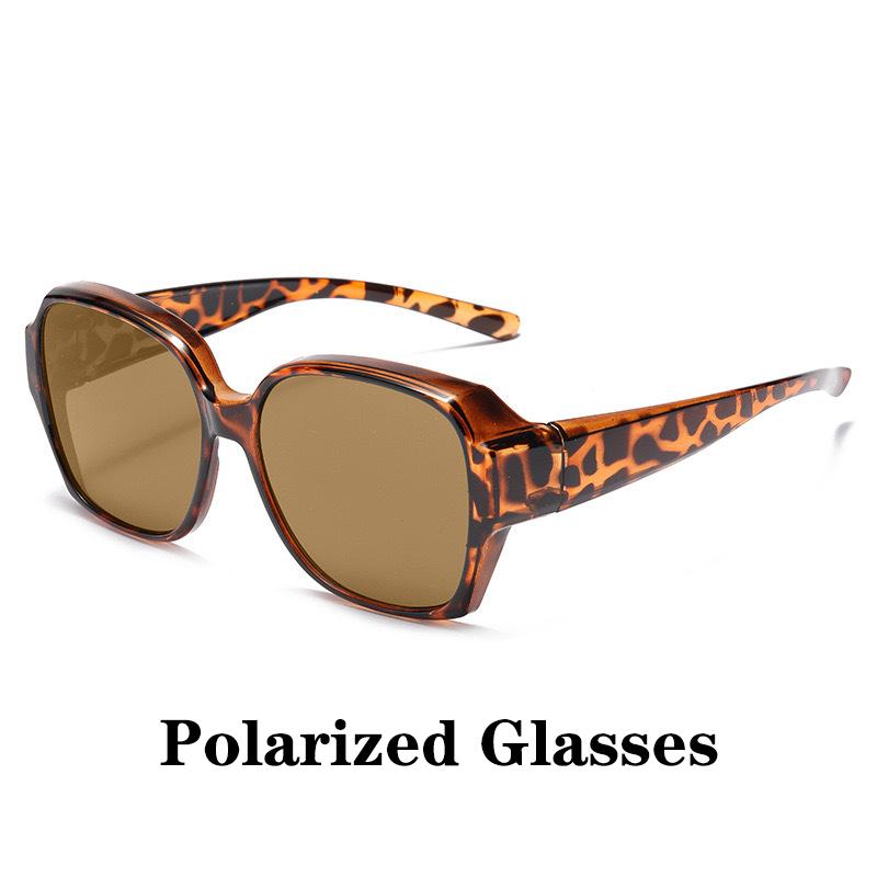 Fashion Round Polarized Sunglasses Cover Over Myopia Prescription Glasses Portable Men Women Vintage Fishing Driving Eyewear