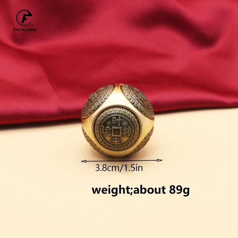 Медный Фиджет Спиннер Игрушка Латунный Кубик для Снятия Стресса Шестигранный Четыре монеты Кубик-Декомпрессор Взрослый Антистресс Фиджет Игрушки Подарок