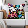 R-romero B-Britto Art Pillow Case Applicable Space For Guest Rooms Interiors Cars Office House Decoration