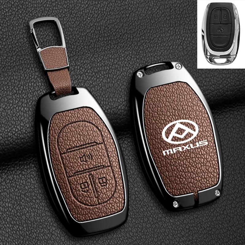 Zinc Alloy Leather Car Key Case Cover For Maxus G50 Plus D60 G10 G20 RV V90 T60 T70 EUNIQ5 Auto Key Shell Keychain Accessories