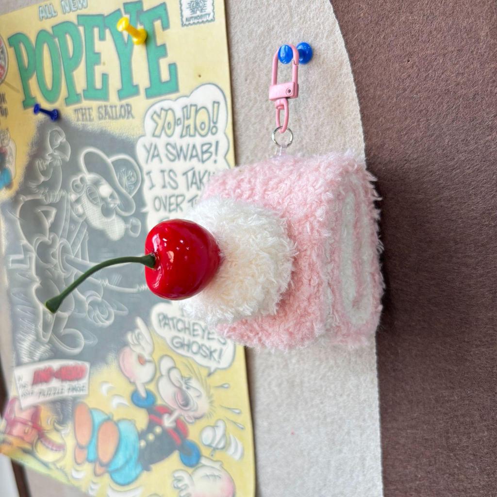 Roztomilý Kreslený Hamburger a Hranolky Plyšový Batoh Přívěsek na Klíče Panenka