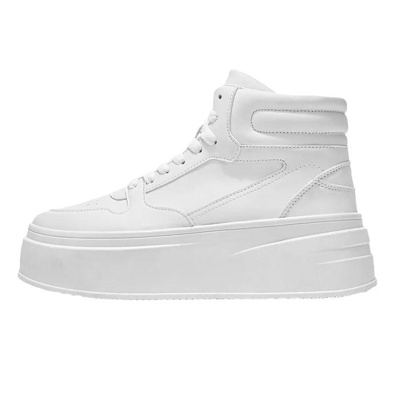 Fashion Spring Autumn New Men's High Top Sneakers Fashion Versatile Casual Shoes Thick soled Height Increasing Breathable Running Shoes
