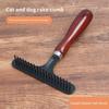 Cleaning Brush Ergonomics Nail Rake Shape Streamlined Comfortable Grip Remove Hair Wooden Carpet Cleaner Hair Brush