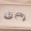 925 Silver Cubic Zirconia Earrings For Women Vintage Designer Small Round Cilcle Earrings Party Hypoallergenic Jewelry