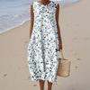 Damenmode Lässig Ärmellos Rundhals Floral Elegant Temperament Kleid
