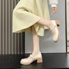 Augustine Mary Jane Schuhe Damen 2025 Sommer Neue Mode Ein-Wort-Riemen Französischer Abendwind Hoher Absatz Kleine Lederschuhe