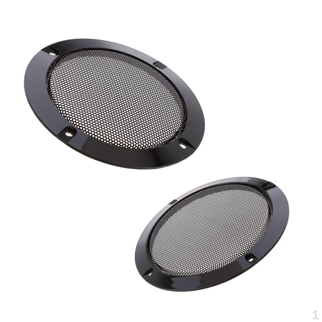 2 Sets Speaker Grills Schutzhülle with Screws for Mounting Home Audio DIY 4Inch + 6.5Inch
