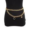 Ladies Personality Temperament Chain Round Bead Waist Belt Geometric U-shaped Tassel Lock-shaped Multi-element Belt Waist Chain