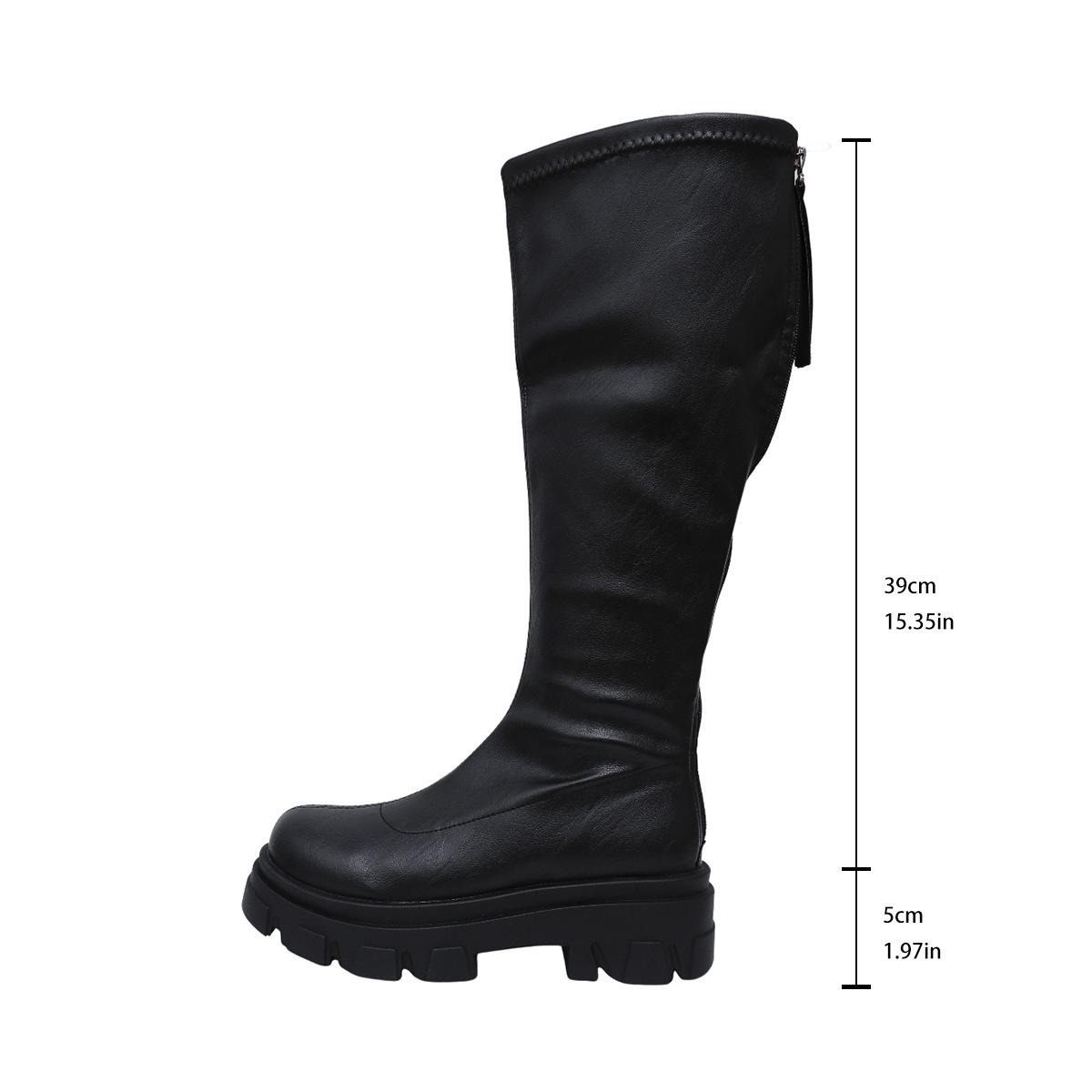 

2024 новые рыцарские сапоги на толстой подошве с толстым каблуком, длинные женские сапоги на высоком каблуке, женские рыцарские сапоги до колена 42 чёрный