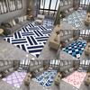 Modern Stylish Carpet With Geometric Line Heart Argyle Tulip Patterns Various Styles Washable Rug For Living Room Decoration