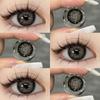 EYESHARE 1 Pair Colorful Contact Lenses 0.00~ -6.00 Myopia Prescription Brown Natural Lenses Yearly Beauty Pupils