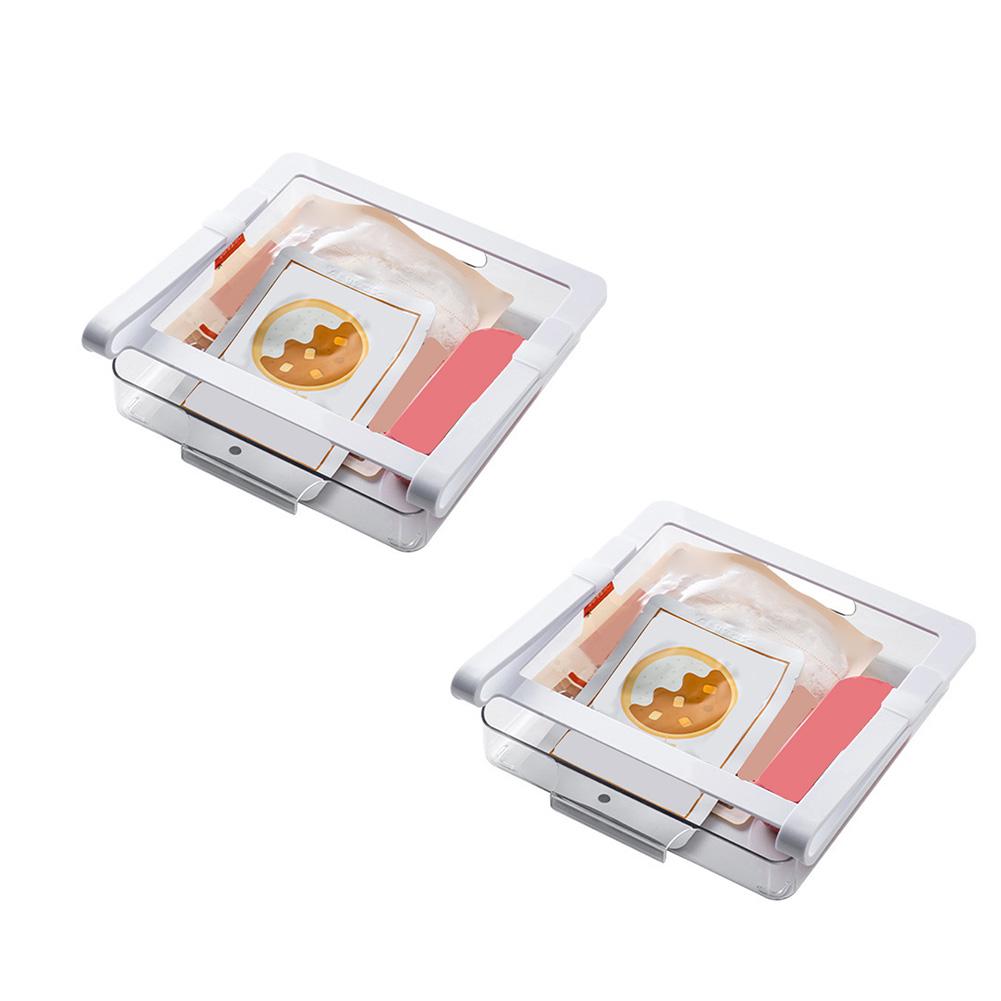 Refrigerator Drawer Organizers for Organizing For Food Under Shelf Space Two Pull Out Drawers Maximize Storage Capacity