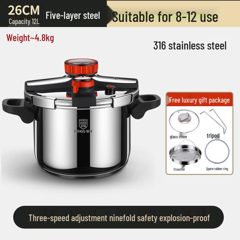 

Взрывозащищенная скороварка из нержавеющей стали 316, утолщенная и оригинальная для домашнего использования