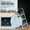 Step Ladder, 3 Step Stool Ergonomic Folding Step Stool with Wide Anti-Slip Pedal Sturdy Step Stool for Adults Multi-Use