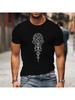 UnisexS Oversized Tee Featuring a Viking Runic Compass Design Made from Knit with a Regular Fit And Alphabet Print Suitabl