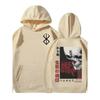 Men's Casual Hooded Sweatshirt Anime Berserk Legend Guts Swordsman Casca Zodd Sacrifice Mark Print Autumn and Winter Adult Pullo
