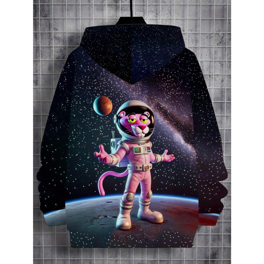 Children's Clothing, Boys' Creative 3D Printed Hooded Sweatshirt, Boys' Casual Sports Long Sleeved Hooded Top