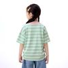 Girls' Striped Colorblock Bow Short Sleeve T-shirt