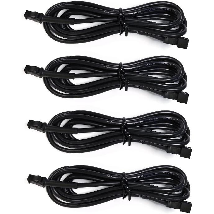 4 PCS 60 inch Extension Cords for Use with 5050 LED SMD RGB NEON Accent Kits for LED Motorcycle ATV Car Light Multi-Color Neon Strip