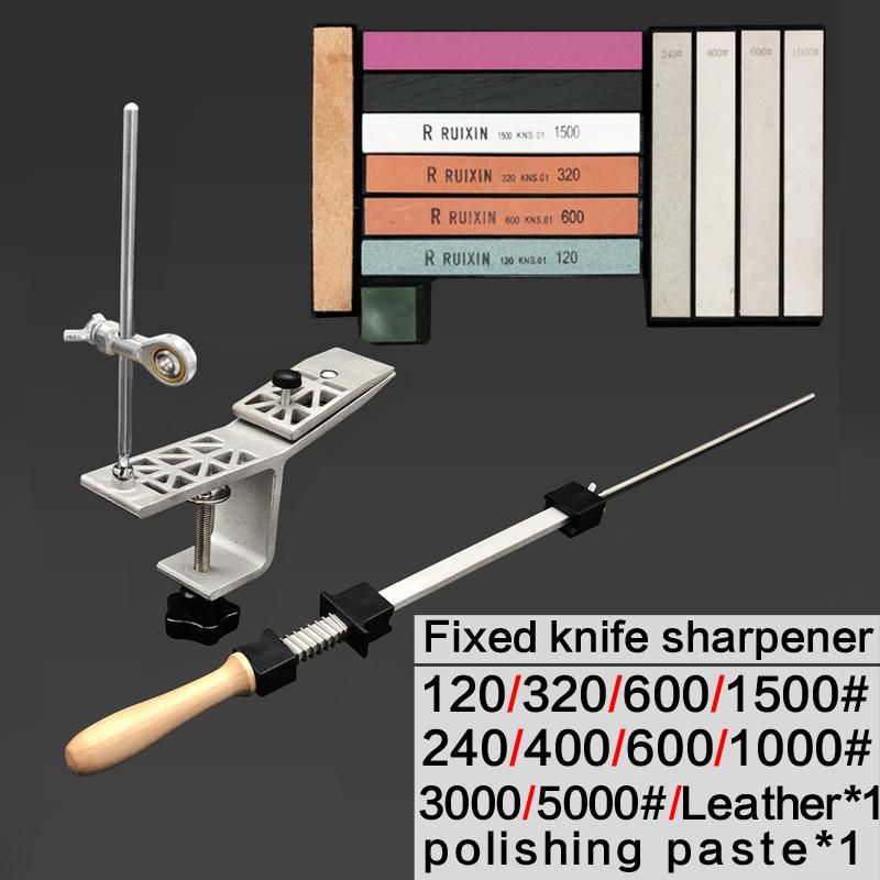 GT2001 Fixed Knife Sharpener Professional Angle Sharpeners DIY Woodwork Grinding System Diamond Grit 120-10000# With Polishing