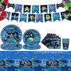 Conjunto de Louça Descartável de Aniversário para Jogador Tema Gamepad Suprimentos para Festa Decoração